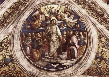  Perugino Lienzo - La Santísima Trinidad y los Apóstoles Renacimiento Pietro Perugino